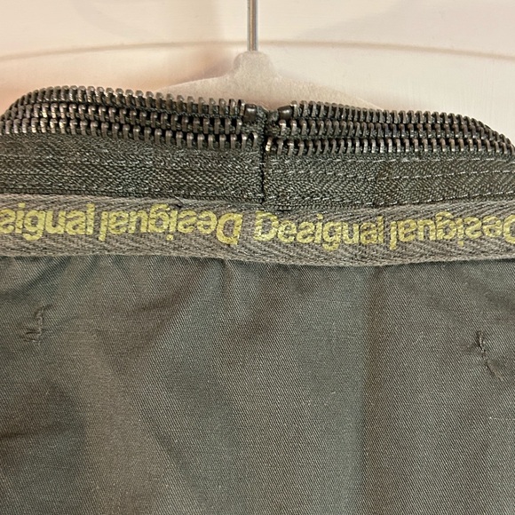 Vintage Desigual Sleeveless Utility Mini Dress Multiple Zippers Pockets Size 40 - Picture 7 of 14